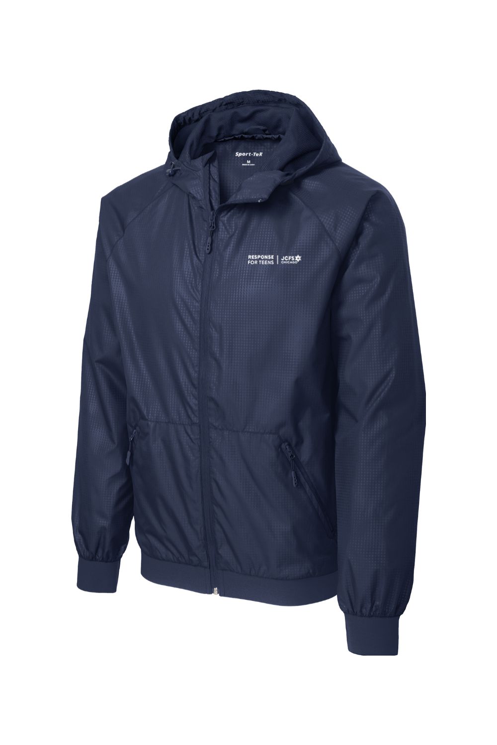 Sport-Tek® Embossed Hooded Wind Jacket